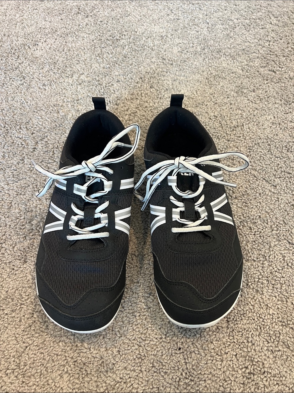 Women's Black and White Casual Lace-Up Sneakers